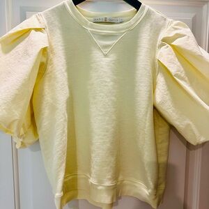 Marie Oliver Yellow Sweatshirt Top XL Viva